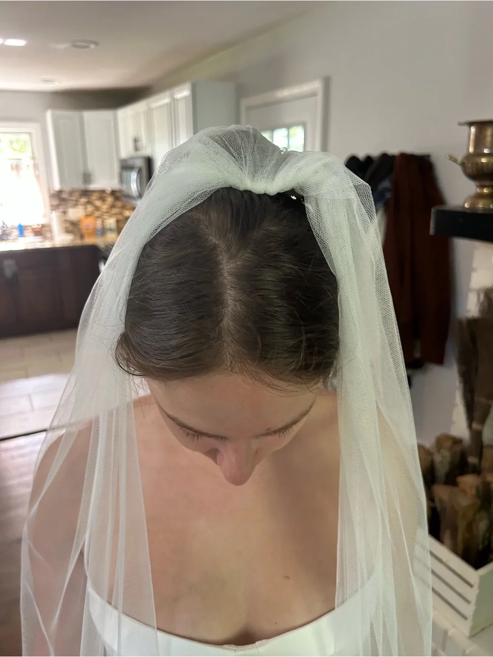 Sara Gabriel tulle chapel veil